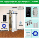 YiToo RFID Fingerprint Access Control System Door Lock, IP68 Fully Waterproof Electric Lock Set For Home Safe, Outdoor