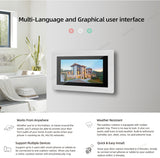 Jeatone 7'' Touch Screen WiFi IP Video Door Phone Intercom System for 4 Floors Apartment with POE Switch and Tuya Remote Unlock
