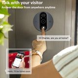 Smart Tuya 1080P WiFi Door Bell Eye Peephole Camera 5000mAh Audio 4.3' PIR FHD Infrared Alexa Google Announcement Digital Viewer