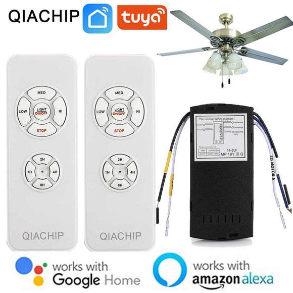 QIACHIP Wifi Fan Light Smart Switch Ceiling Fan Light Adjustable Fan Speed Controller for Alexa Google Home