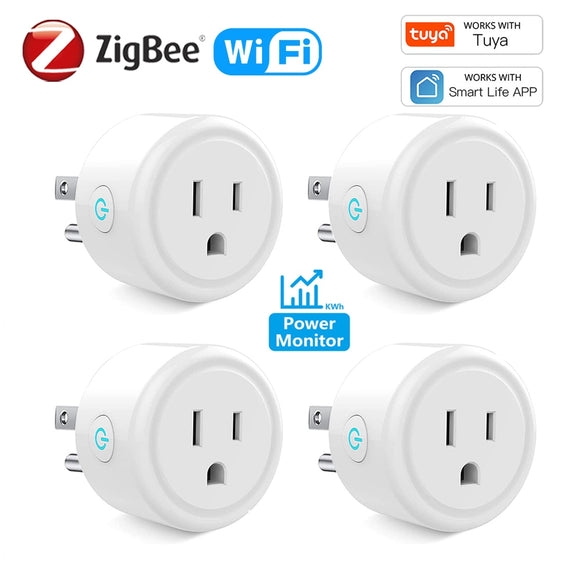 16A Smart Plug WiFi Socket US Monitoring Timing Function Works With Alexa Google Home