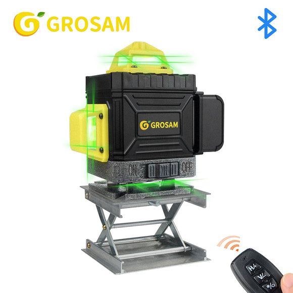 GROSAM  360 Laser level 16 Lines 4D Self-leveling Nivel Laser Cross Horizontal Vertical Green Beam For Construction Tools