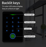 Tuya APP Door Lock IP66 Waterproof Keyless Fingerprint WIFI Access Control Standalone Keypad Fingerprint EM RFID Card Door Entry
