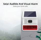Wireless Outdoor Solar Siren Powered Strobe Sound Flash Waterproof Alarm Siren for 433MHz Wifi GSM Alarm System