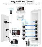4K Onvif PoE NVR With 11.6&quot;inch Display 4CH 8CH Video Recorder for Home Security CCTV System H.265 Face/Vehicle Detect NVR XMEye