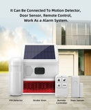 Wireless Outdoor Solar Siren Powered Strobe Sound Flash Waterproof Alarm Siren for 433MHz Wifi GSM Alarm System