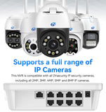 8CH 4K POE NVR With 12&quot; LCD Monitor H.265 Onvif CCTV PoE Network Video Recorder Power Over Ethernet Xmeye 8MP NVR for IP Cameras