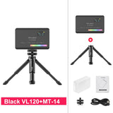 Compact Video Light with Display Screen Diffuser Mini Camera RGB Light Smartphone Selfie Lighting 3100mAh