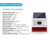 Wireless Outdoor Solar Siren Powered Strobe Sound Flash Waterproof Alarm Siren for 433MHz Wifi GSM Alarm System
