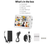 4K Onvif PoE NVR With 11.6&quot;inch Display 4CH 8CH Video Recorder for Home Security CCTV System H.265 Face/Vehicle Detect NVR XMEye