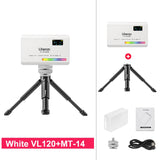 Compact Video Light with Display Screen Diffuser Mini Camera RGB Light Smartphone Selfie Lighting 3100mAh