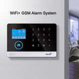 Wireless WIFI GSM Home Security Alarm System - Smart Life APP With Motion Sensor Detector Compatible With Alexa &amp; Google