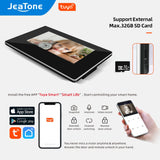 Jeatone 7 Inch WiFi Video Intercom for 2 Apartments Door Access Control System Tuya Smart APP Remote Unlock,Call and Monitor