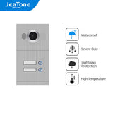 Jeatone 7 Inch WiFi Video Intercom for 2 Apartments Door Access Control System Tuya Smart APP Remote Unlock,Call and Monitor