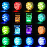 USB Rechargeable Submersible Swimming Pool Light RGB Led Night Light with Suction Cup RF Control Outdoor Garden Underwater Lamp