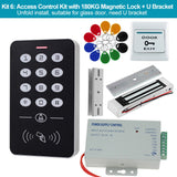 YiToo Door Access Control System Kit RFID Keypad + Power Supply + Electric 180KG Magnetic Lock Strike Door Locks for Home Safe