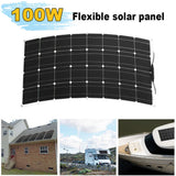 DGSUNLIGHT 100w 200w 12v portable Solar Panel Flexible 16V 800W plate CELLS Monocrystalline silicon