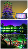 Flood Light Lamp AC220V Outdoor Lighting Floodlight Waterproof Reflector Led Rgb Spotlight with Remote