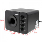 D-205 Portable 3W USB 2.0 Computer Subwoofer Combination Speakers with 3.5mm Audio Plug for Desktop Laptop PC Smartphone
