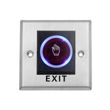 12V 24V No Touch Exit Button Release Switch Opener NO COM NC LED Light for Door Access Control System Entry Open