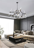 tree branch lamp  Post modern designer Nordic led chandelier tree fork restaurant chandelier villa living room Chandelier
