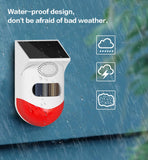 Wireless Tuya Smart Life Flash Strobe Outdoor Solar Infrared Waterproof Siren Home Burglar Security Alarm System Use With PG107