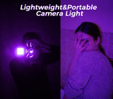 RGB Video Lights Mini LED Camera Light 2000mAh Rechargable LED Panel Lamp Photo Video Lighting  for Youtube Tik tok