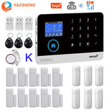 433MHz Wireless WIFI GSM Home Security Alarm System - Smart Home Alarm System With Motion Sensor With Alexa &amp; Google Home