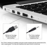 D-205 Portable 3W USB 2.0 Computer Subwoofer Combination Speakers with 3.5mm Audio Plug for Desktop Laptop PC Smartphone