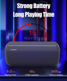 X8 60W Portable Speakers Bass Subwoofer Wireless Waterproof TWS 6600mAh Power Bank Function Support USB/TF/AUX