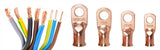 260/240/60CPS Assortment Car Auto Copper Ring Terminal Wire Crimp Connector Bare Cable Battery Terminals Soldered Connectors Kit