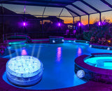 USB Rechargeable Submersible Swimming Pool Light RGB Led Night Light with Suction Cup RF Control Outdoor Garden Underwater Lamp