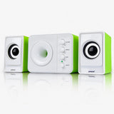 D-205 Portable 3W USB 2.0 Computer Subwoofer Combination Speakers with 3.5mm Audio Plug for Desktop Laptop PC Smartphone
