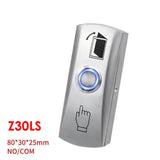 Zinc Alloy  Exit Button  Switch NO/NC/COM Door System Push Exit Release Button Switch For Access Control Backlight Button