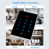 Waterproof WiFi Tuya App Backlight Touch 125khz RFID Card Access Control Keypad WG26 Output Alarm Management Card Support
