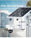 5MP 4G SIM Card Security IP Camera HD CCTV 30X Zoom Surveillance Cam With 80W Solar Panel 40A Rechargeable Battery CamHipro APP