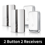 VeryHome Wireless Doorbell Waterproof Self-powered Button Smart Door Bell Sets Home Welcome Outdoor House Chimes  Receiver