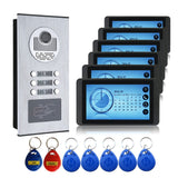 7 inch Door Bell Video Intercom Smart Doorbell Door Phone RFID Camera 12/10/8/6/4 Apartments Door Bell deurbel