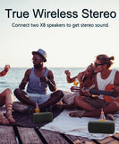 X8 60W Portable Speakers Bass Subwoofer Wireless Waterproof TWS 6600mAh Power Bank Function Support USB/TF/AUX