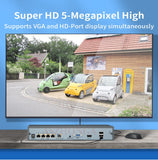 5MP 4CH POE NVR Kit IP Camera With Micro Alarm Motion Detection P2P Camera System Full color night vision Smart Face Search
