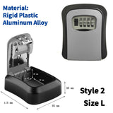 Wall Mount Key Lock Box 4 Digit Password Code Security Lock No Key for Home Office Key Safe Secret Storage Box Organizer