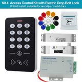 YiToo Door Access Control System Kit RFID Keypad + Power Supply + Electric 180KG Magnetic Lock Strike Door Locks for Home Safe