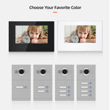 Jeatone 7 Inch WiFi Video Intercom for 2 Apartments Door Access Control System Tuya Smart APP Remote Unlock,Call and Monitor