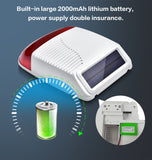 433MHz Wireless light Flash Strobe Outdoor Solar Waterproof Siren -Home Burglar Wifi GSM Home Security Alarm System