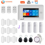 Smart Security Alarms For Home WIFI Wireless Home Alarm APP Remote Control Compatible With Alexa House Alarm Systems