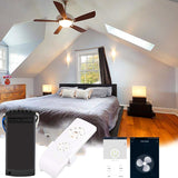 Tuya Smart Life Ceiling Fan Controller WIFI Fan Light Kit With RF Remote Control APP Speed Switch Dimmer Work With Alexa Google