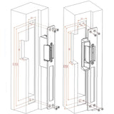 Long panel Electric Strike lock electronic door lock Fail secure or Fail safe 800KG holding force lock tongue