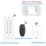Waterproof Wireless Door Lock Remote Control Access Control 125Khz 13.56Mhz RFID Access Control Wireless Keypad Control Reader