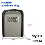 Wall Mount Key Lock Box 4 Digit Password Code Security Lock No Key for Home Office Key Safe Secret Storage Box Organizer