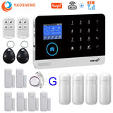 433MHz Wireless WIFI GSM Home Security Alarm System - Smart Home Alarm System With Motion Sensor With Alexa &amp; Google Home
